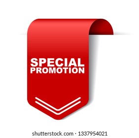 red vector banner special promotion