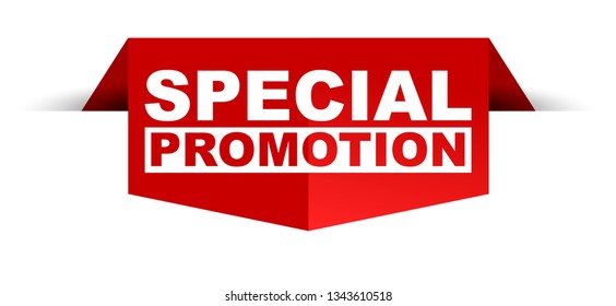 red vector banner special promotion