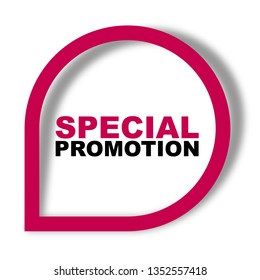 red vector banner special promotion