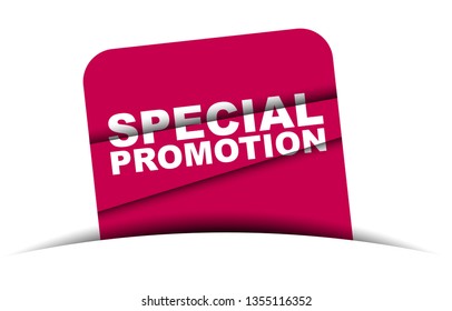 red vector banner special promotion