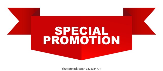 red vector banner special promotion