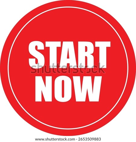 red vector banner start now