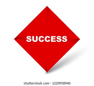 red vector banner success