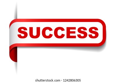 red vector banner success