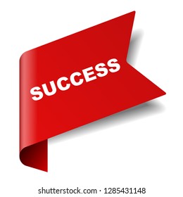 red vector banner success