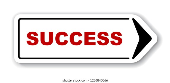 red vector banner success