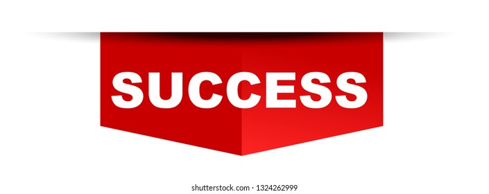 red vector banner success