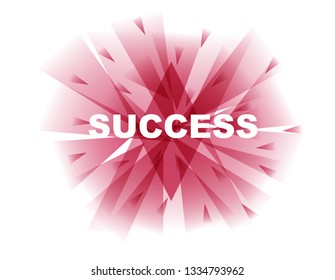 red vector banner success
