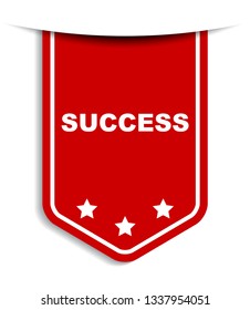 red vector banner success