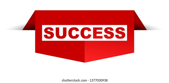 red vector banner success