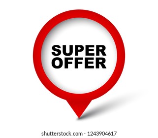 red vector banner super offer