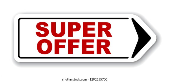 red vector banner super offer