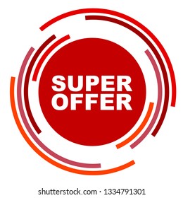 red vector banner super offer