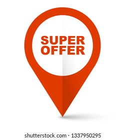 red vector banner super offer
