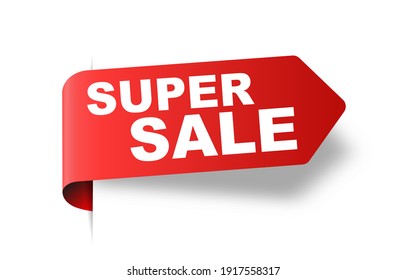 red vector banner super sale
