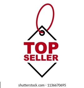 Red Vector Banner Top Seller