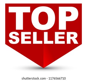 red vector banner top seller