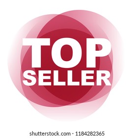 red vector banner top seller