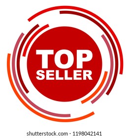 red vector banner top seller