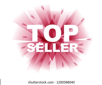 red vector banner top seller