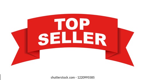 red vector banner top seller