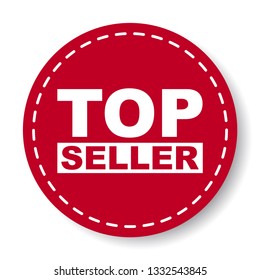 red vector banner top seller