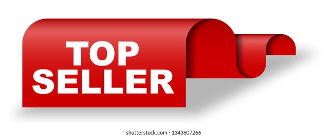 red vector banner top seller
