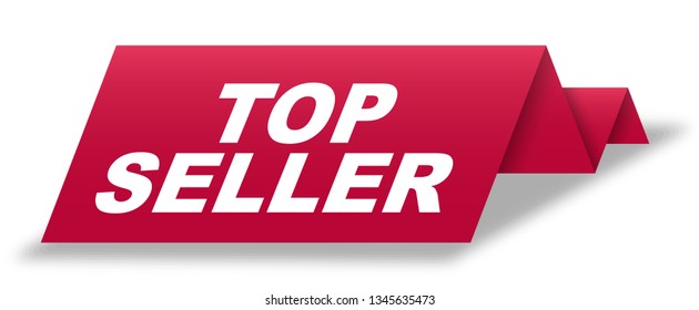 red vector banner top seller