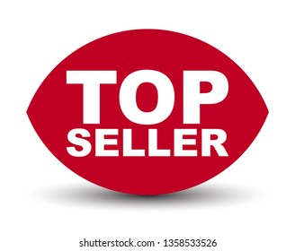 red vector banner top seller