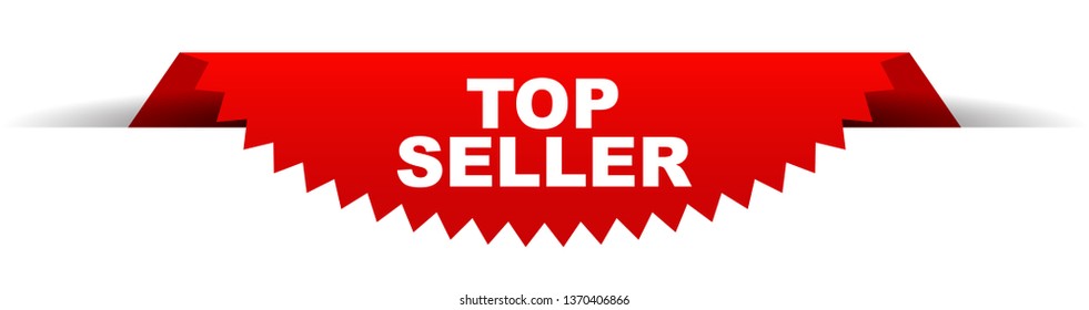 red vector banner top seller