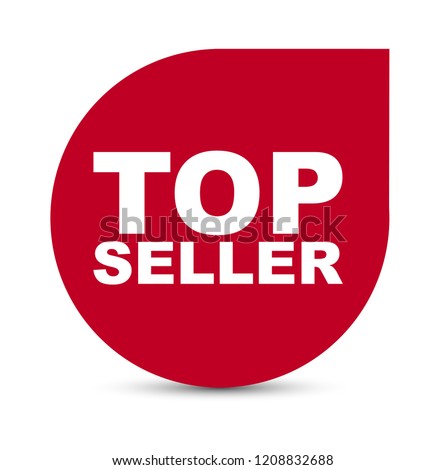 red vector banner top seller