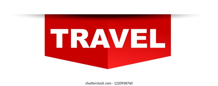 red vector banner travel