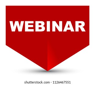red vector banner webinar
