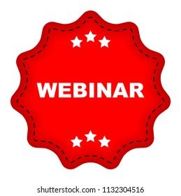 red vector banner webinar