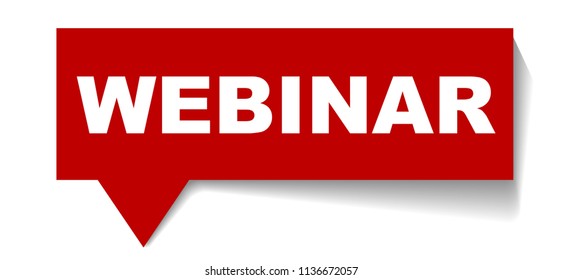 red vector banner webinar