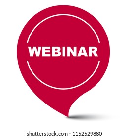 red vector banner webinar