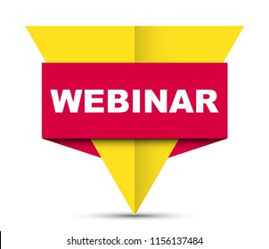 red vector banner webinar