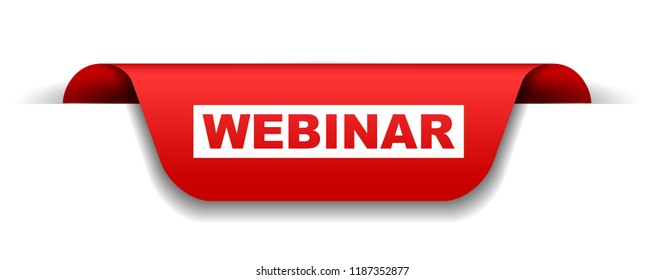 red vector banner webinar