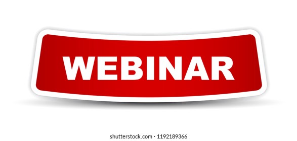 red vector banner webinar