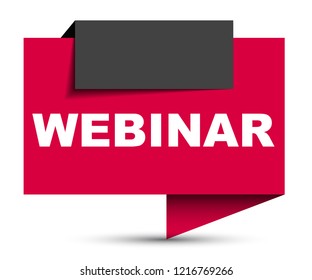 red vector banner webinar