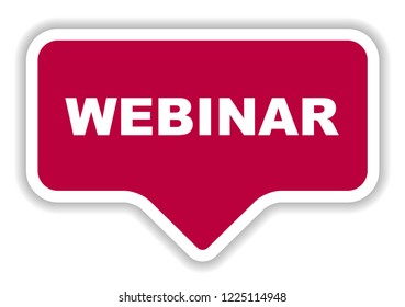 red vector banner webinar