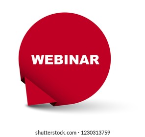 red vector banner webinar