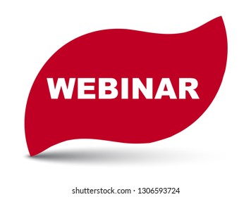 red vector banner webinar