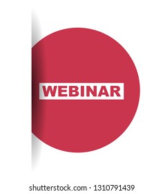 red vector banner webinar
