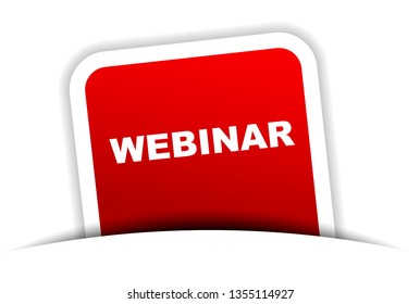 red vector banner webinar