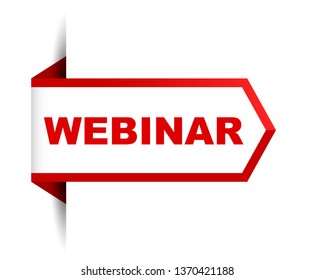 red vector banner webinar