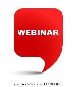 red vector banner webinar