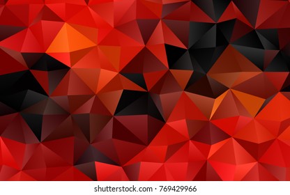 Red vector blurry triangle pattern. Brand-new colored illustration in blurry style with gradient. The template can be used as a background for cell phones.