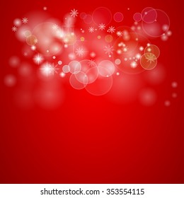 Red vector bokeh background.