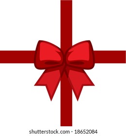 red vector bow